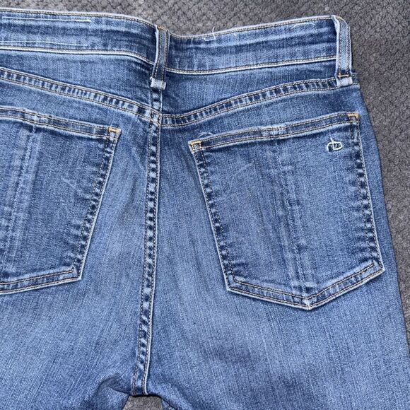 Rag & Bone Nina High Rise Ankle Skinny Raw Hem Jeans Size 26 - Picture 9 of 10